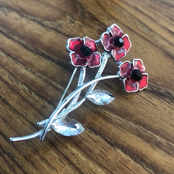 BEAUTIFUL ROSE AND DIAMOND BROOCH - Picture 10 of 16